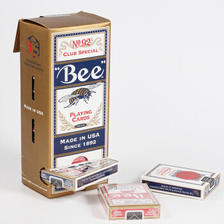 Bee 小蜜蜂成人纸牌美国原装进口扑克纸牌No.92 一条装12副（红蓝各6副） 1箱